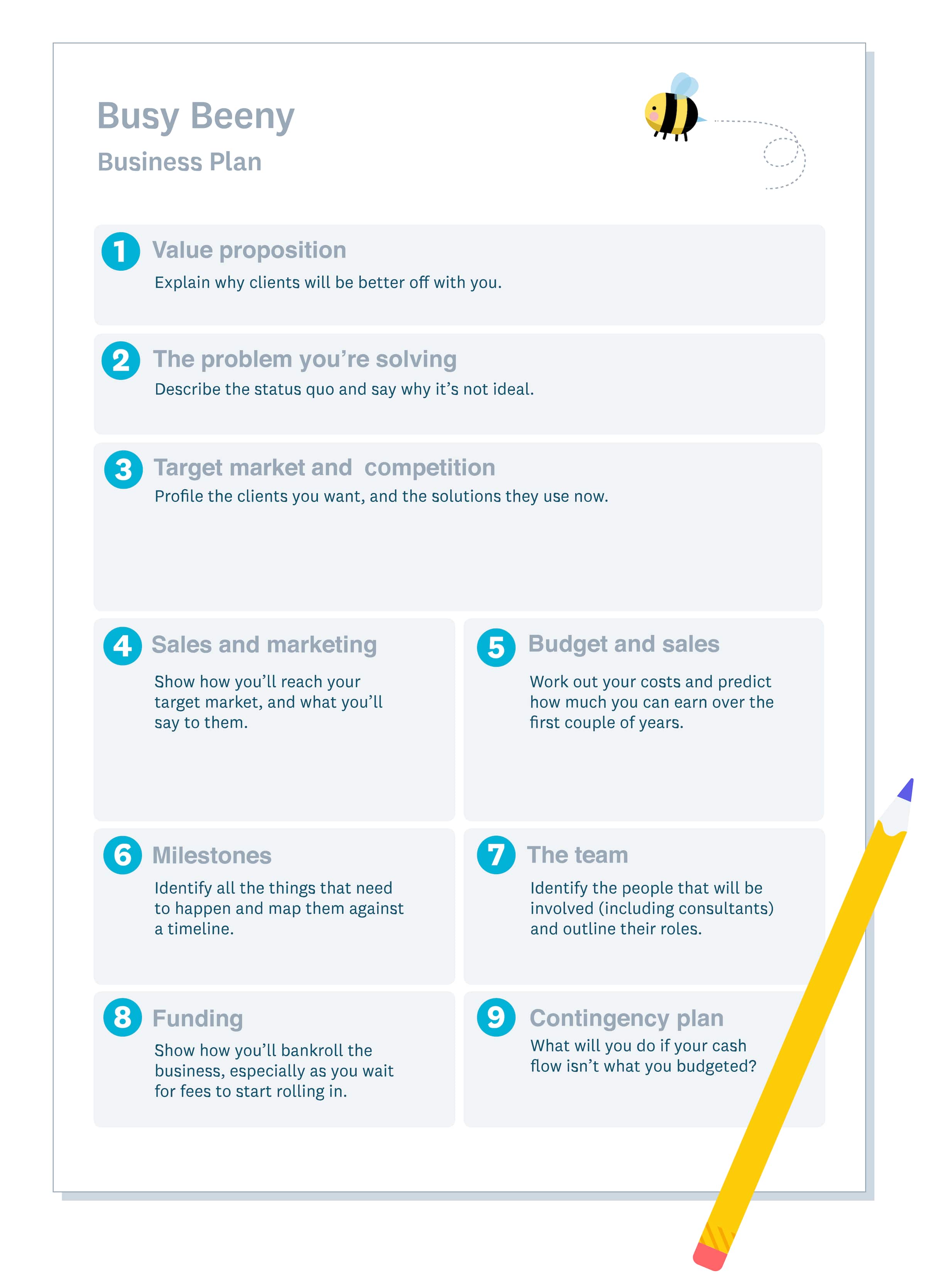 An example of a business plan template