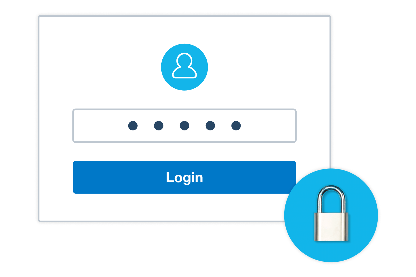 A login screen with a padlock symbolising how Xero is a secure online payment solution for small businesses.