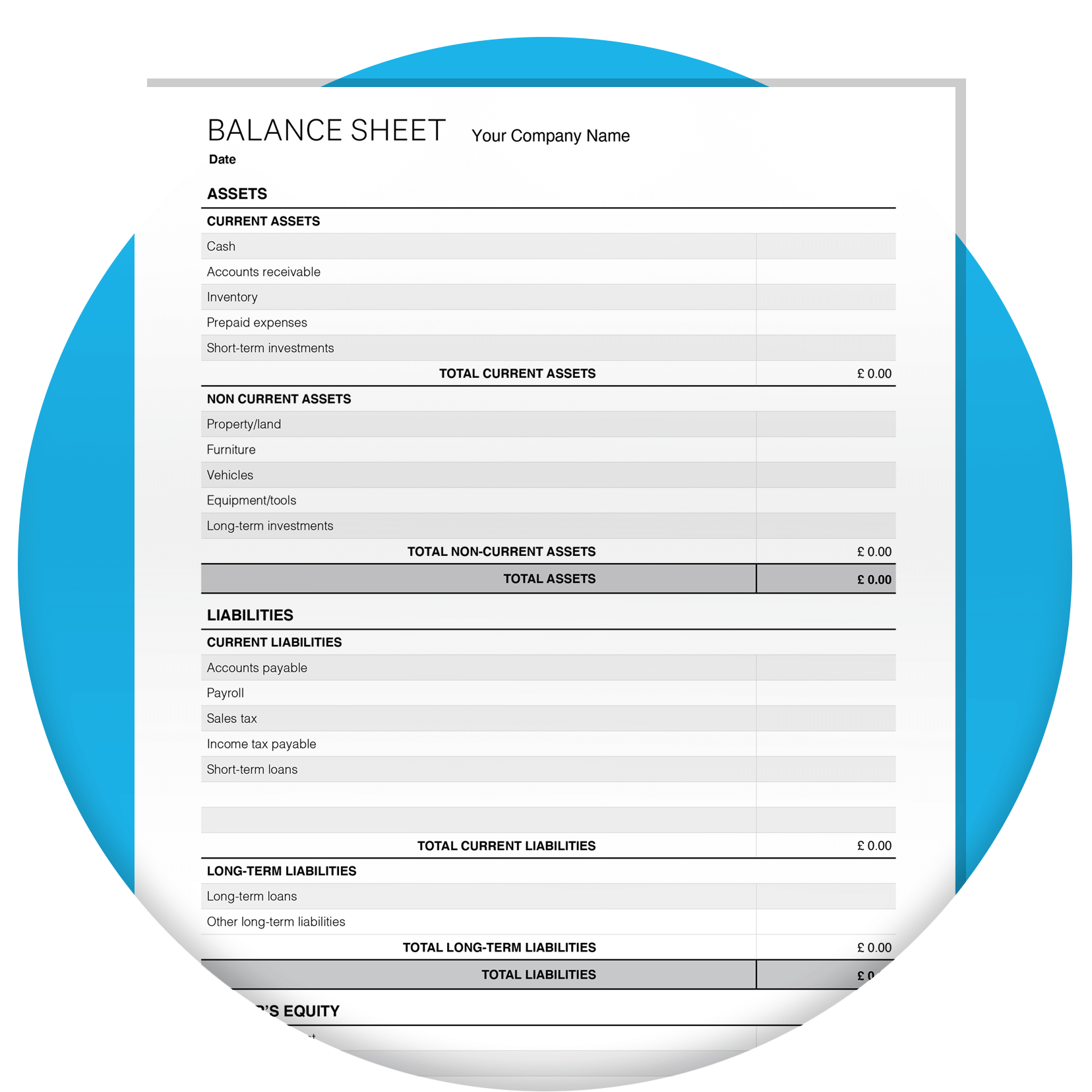 Laptop displaying Xero's balance sheet