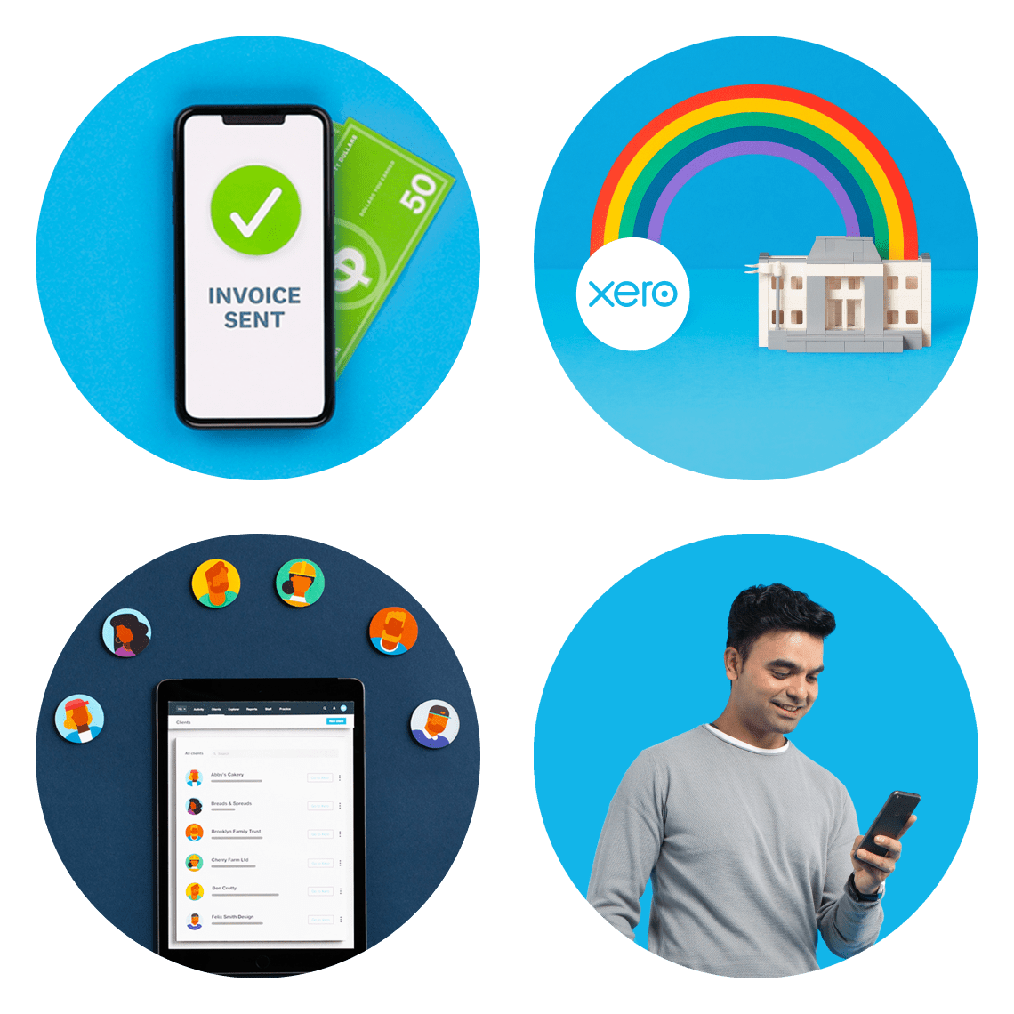 Send an invoice with the Xero app, connect to your bank, manage clients and suppliers, all from your mobile phone.