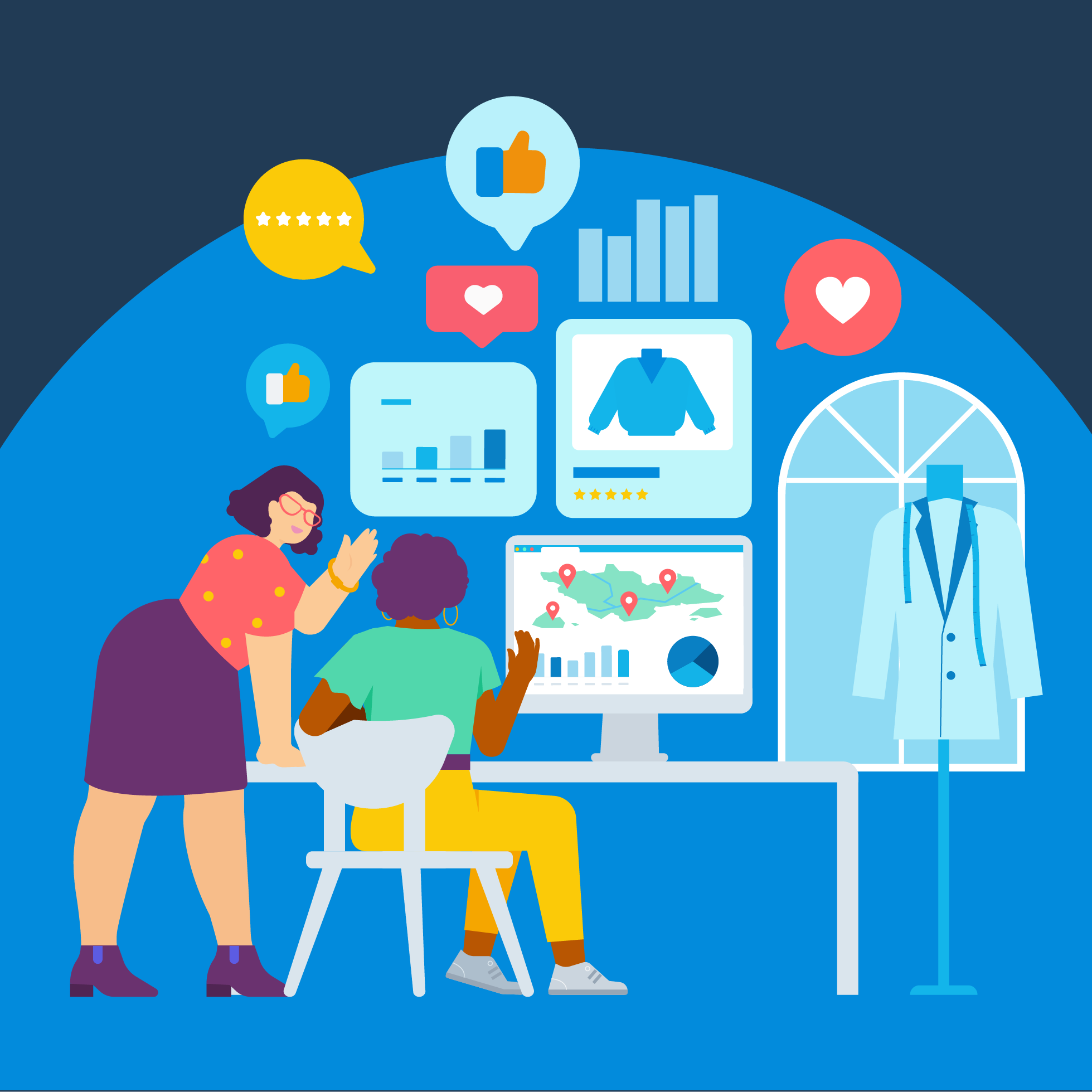 A textile business owner using Xero's accounting software on their computer.