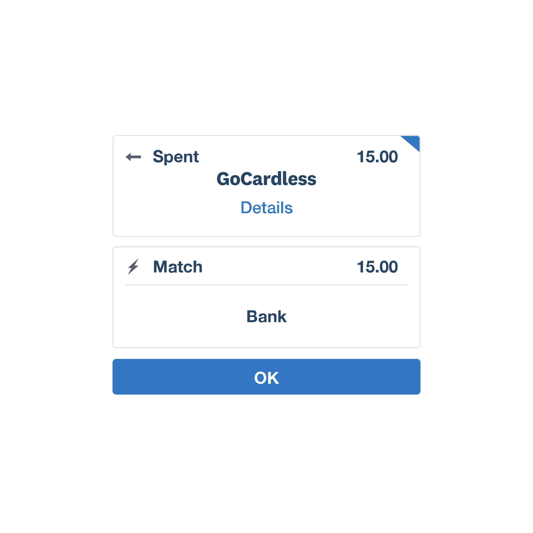 A payment is matched to an invoice during Xero bank reconciliation.