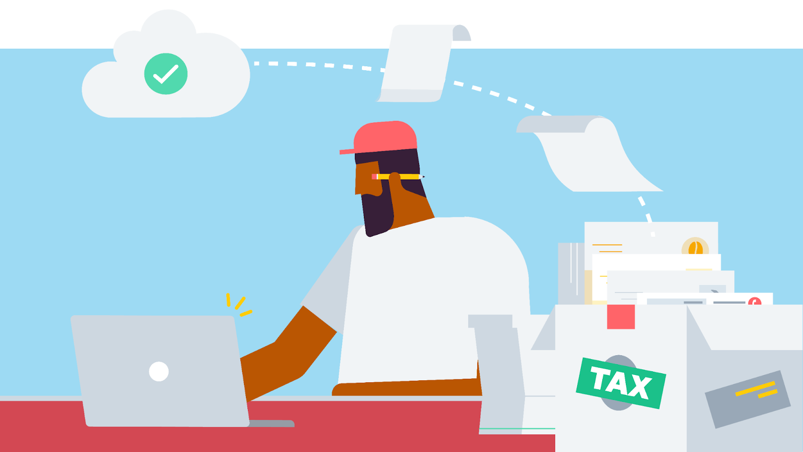 A man uses Xero to easily file a 1099.