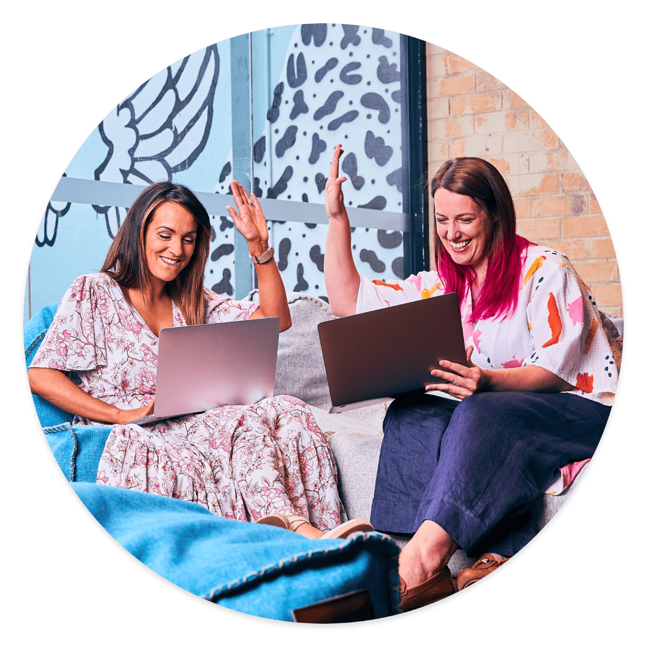 Two business owners use Xero small business accounting software for Mac.