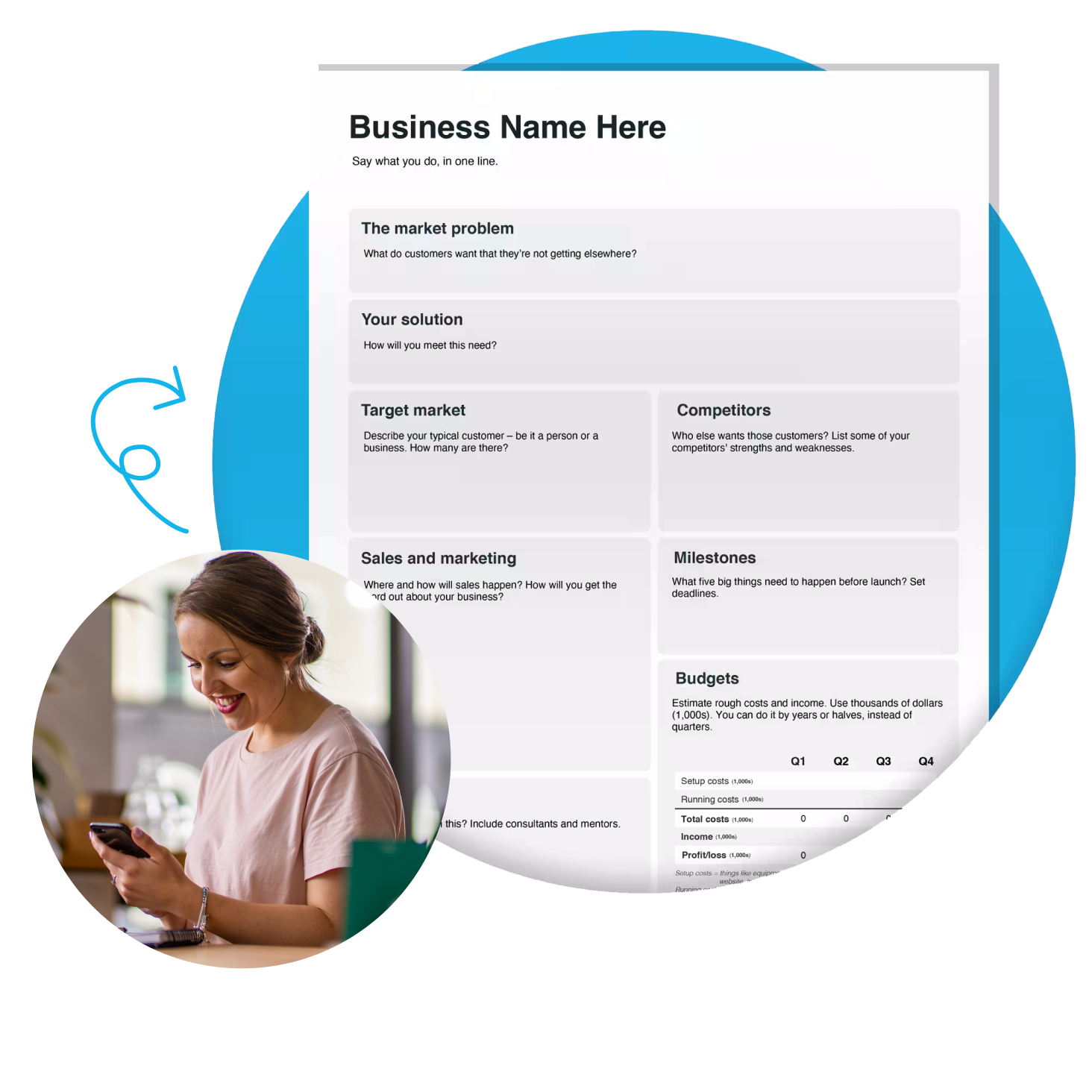 A nonprofit owner making use of Xero’s nonprofit business plan template