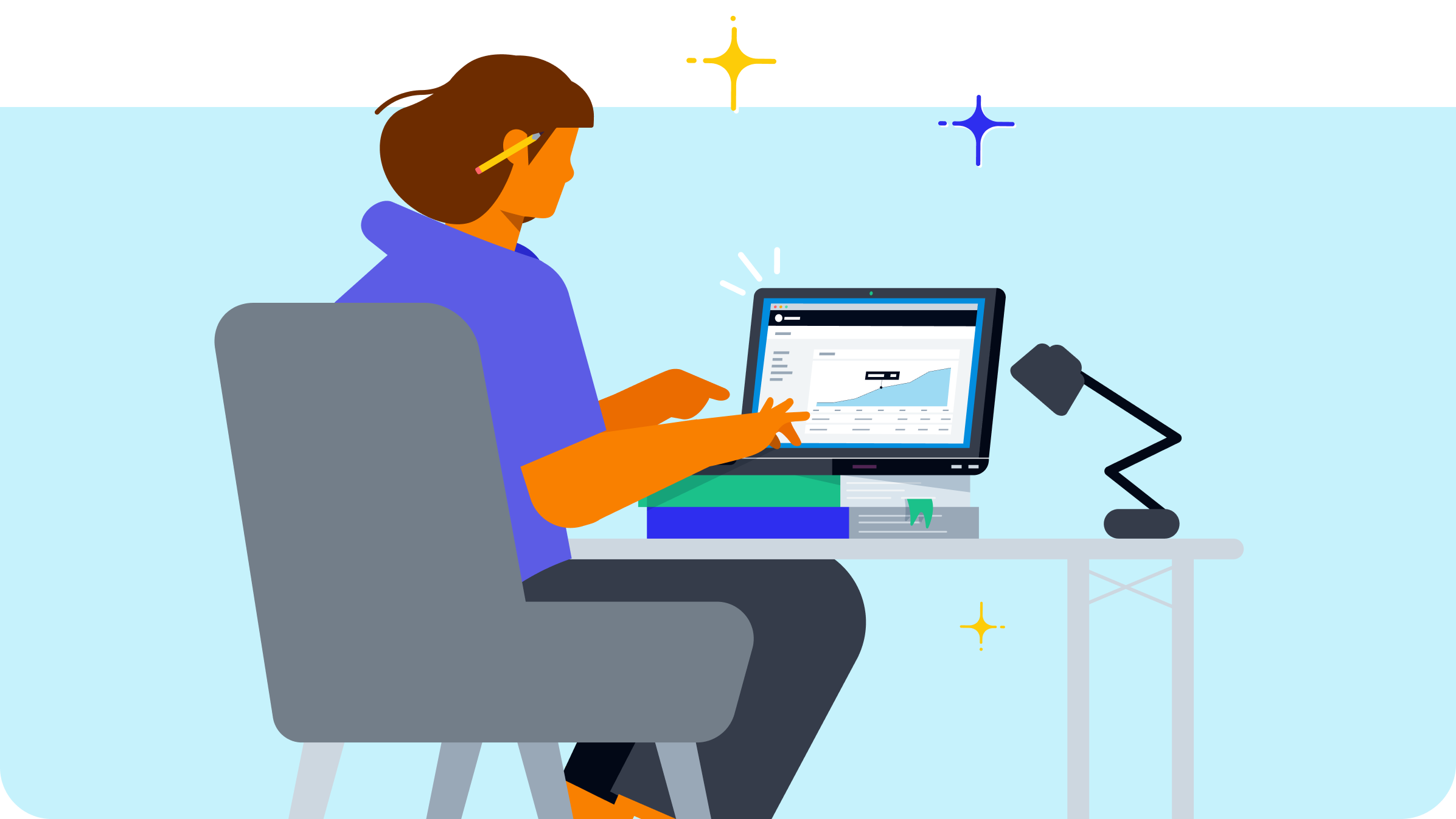 A small business owner marketing their business 